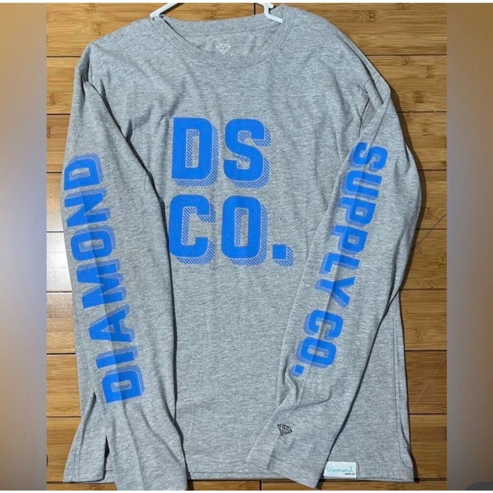 [BRAND NEW and SEALED] diamond supply co long sleeve - heathered grey size Large